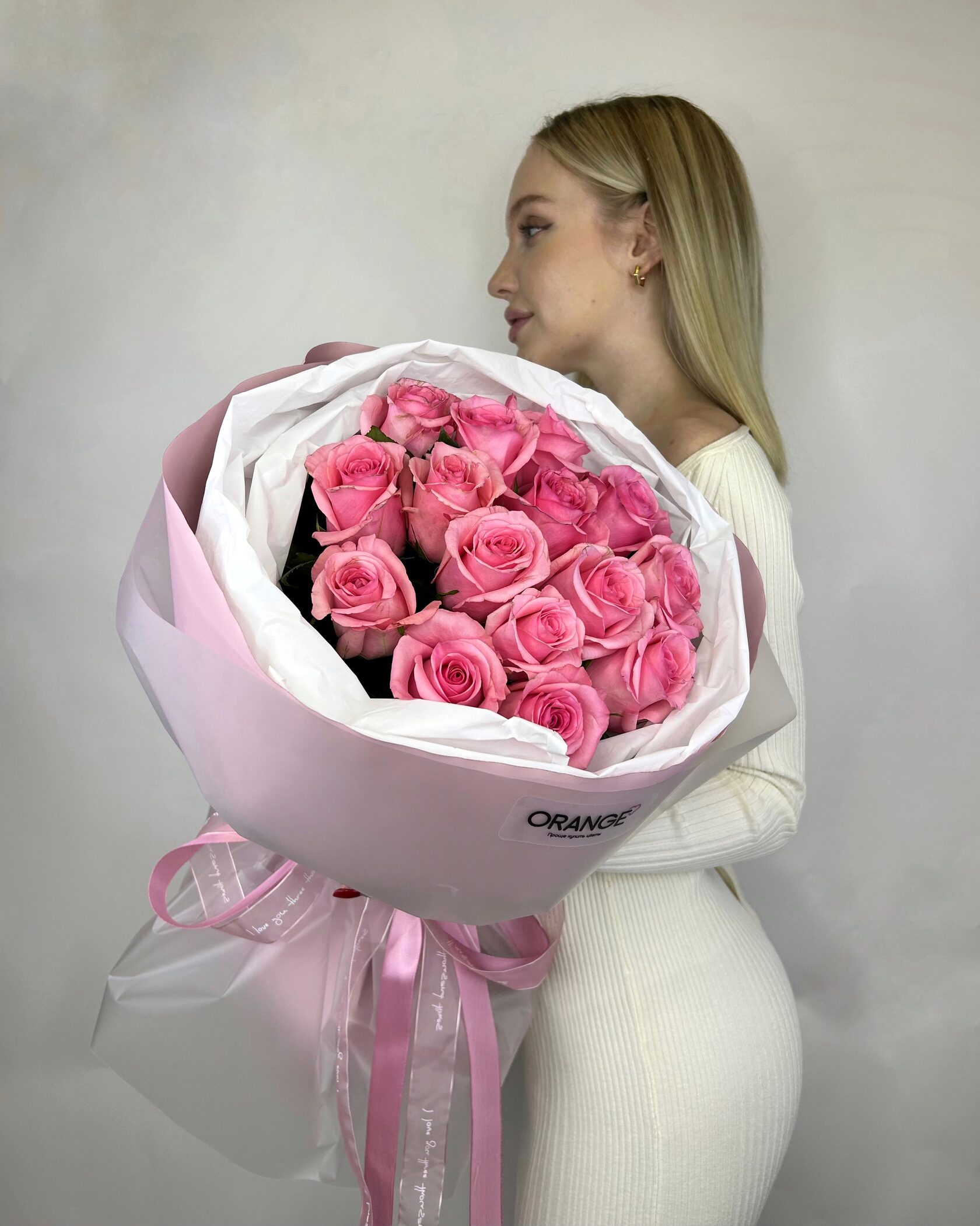Розовые розы Как на фото